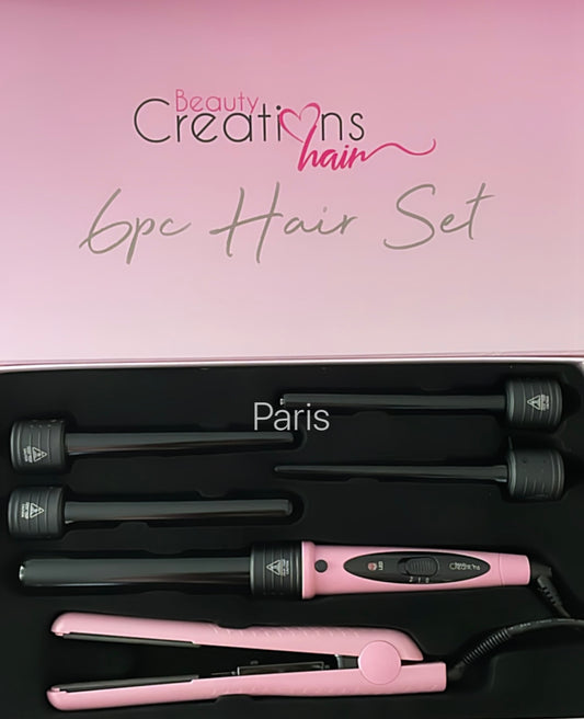 LIGHT PINK 6 PIECE HAIR SET